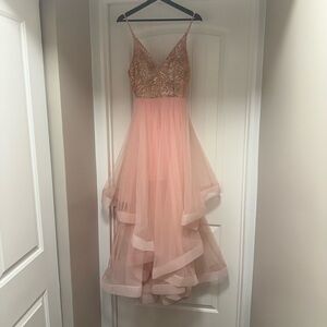 Chic Blush Evening Gown